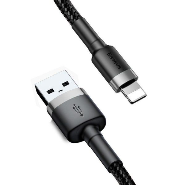 Baseus Cafule USB Lightning Kabel 2.4A 0.5m (Grijs + Zwart)