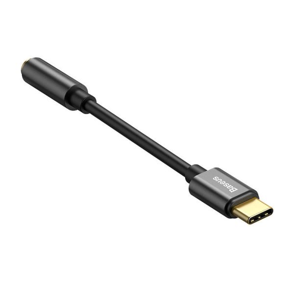 Baseus L54 Audio Adapter USB-C + Mini Jack 3,5mm (Zwart)