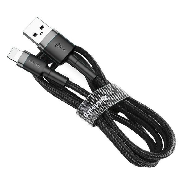 Baseus Cafule USB Lightning-kabel 2A 3m (Zwart+Grijs)