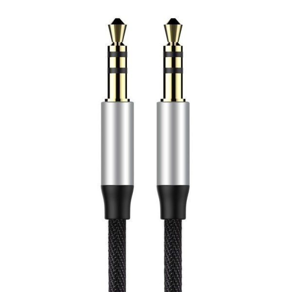 Baseus Yiven Audio Kabel 3.5 Male Audio M30 1.5M Zilver+ Zwart