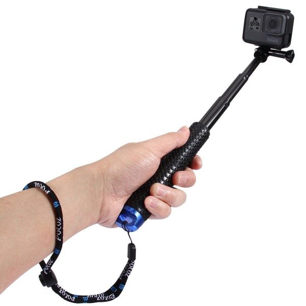 Puluz Selfie Stick for Sports Cameras - Black