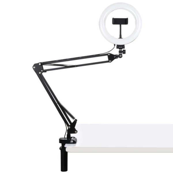 Puluz 20cm LED Vlogging Ring Light Desktop Mount Stand (PKT3089B)