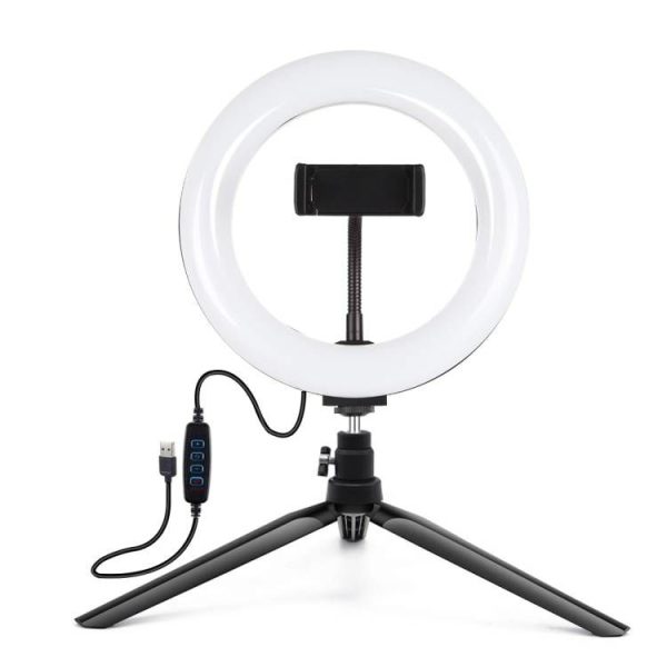 Puluz Tripod Mount with 20cm LED Ring Vlogging Kit (PKT3073B)