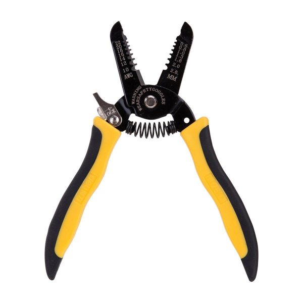 Deli Tools EDL2607 Wire Stripper with 0.6-2.6mm Black and Yellow Finish