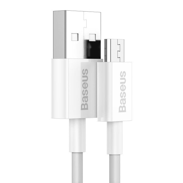 Baseus Superior Series USB-to-Micro USB Cable, 2A, 1m (White)