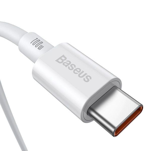 Baseus Superior Series USB-C to USB-C Cable, 100W, 1m (White)