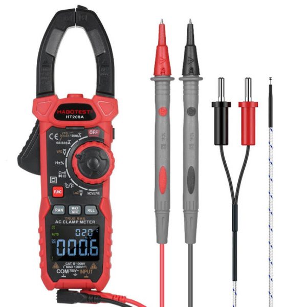 Habotest HT208A Digital Clamp Meter with True RMS Functionality