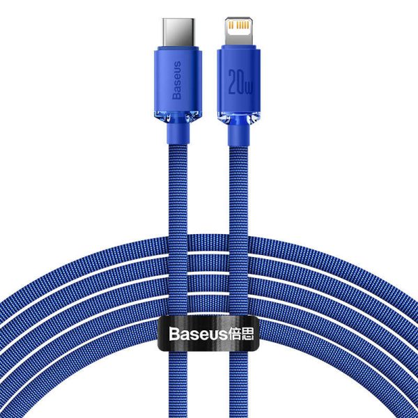 Baseus Crystal-Shine USB-C to Lightning Cable, 20W PD, 2m (Blue)