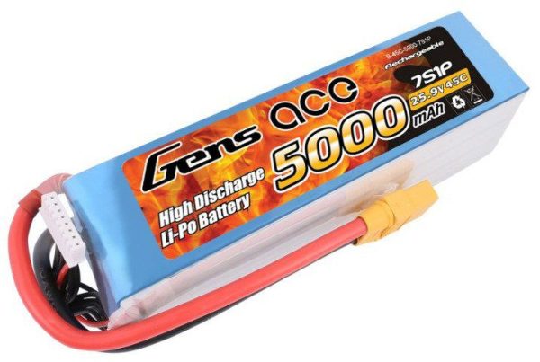 Gens Ace 5000mAh 25.9V 45C 7S1P XT90 Battery