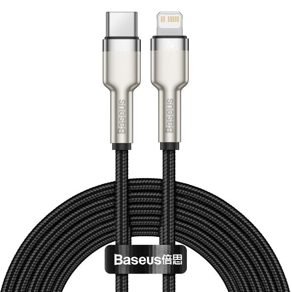 USB-C cable for Lightning Baseus Cafule, PD, 20W, 2m (black)