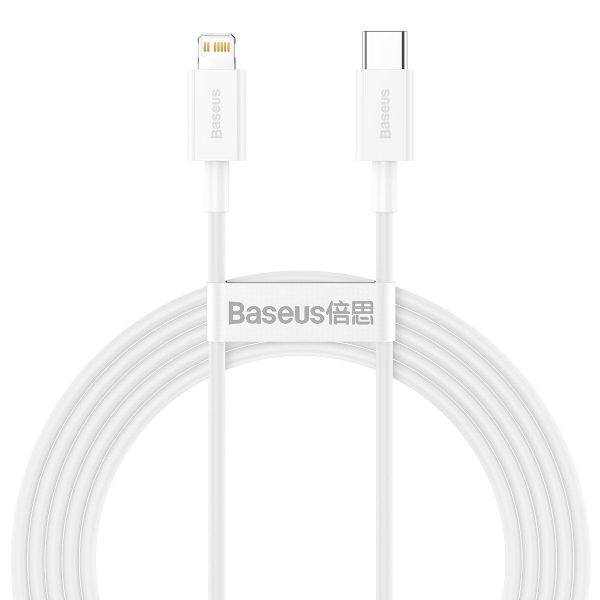 Baseus Superior Series Cable USB-C to Lightning, 20W, PD, 2m (white)