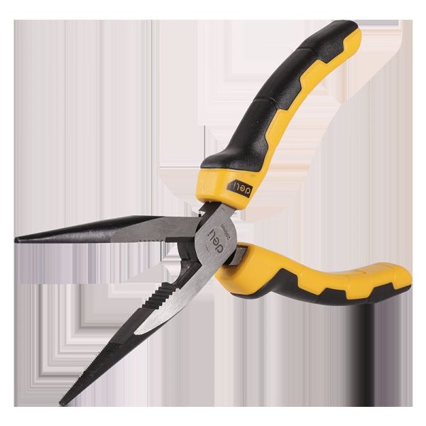 Long Nose Pliers 8" Deli Tools EDL2108 (yellow)