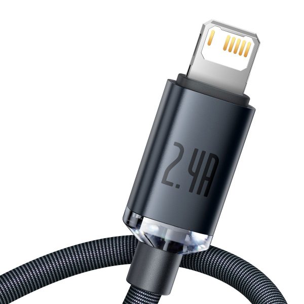 Baseus Crystal Shine cable USB to Lightning, 2.4A, 1.2m (black)