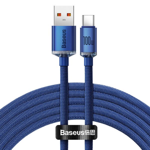 Baseus Crystal Shine cable USB to USB-C, 5A100W1.2m (blue)