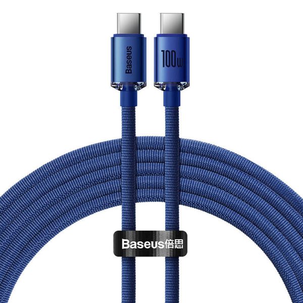 Baseus Crystal Shine cable USB-C to USB-C, 100W, 2m (blue)