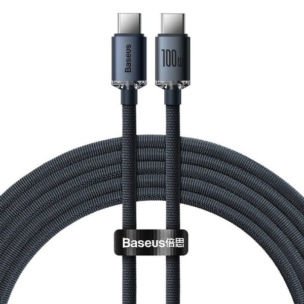 Baseus Crystal Shine cable USB-C to USB-C, 100W, 2m (black)