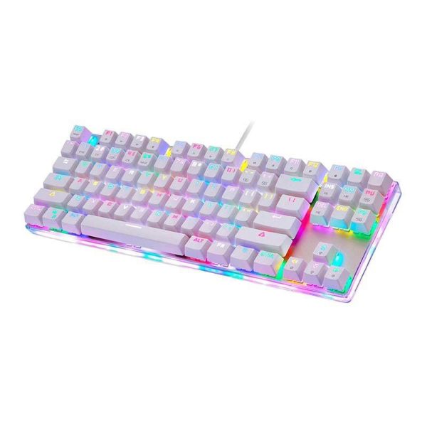 Mechanical gaming keyboard Motospeed K87S RGB (white)