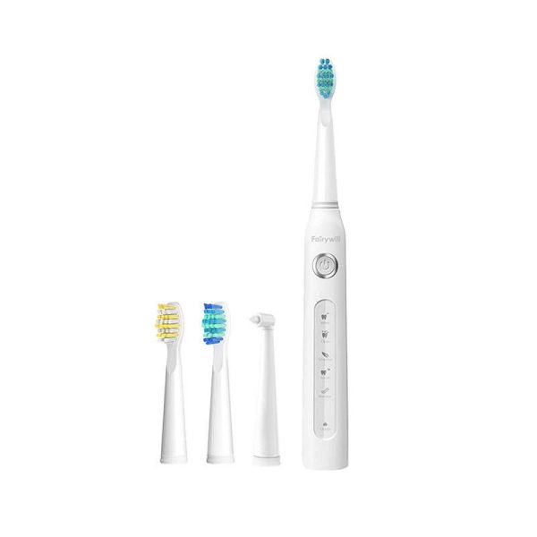 Sonic toothbrush with tip set and water fosser FairyWill FW-507+FW-5020E (white)