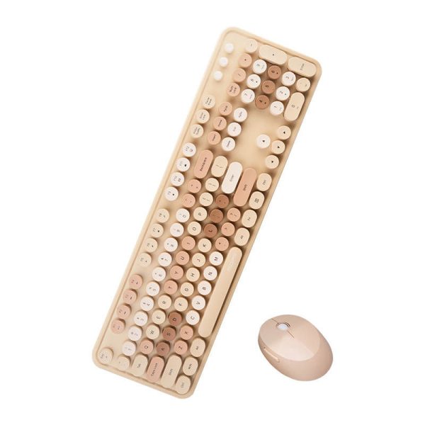 Wireless keyboard + mouse set MOFII Sweet 2.4G (beige)