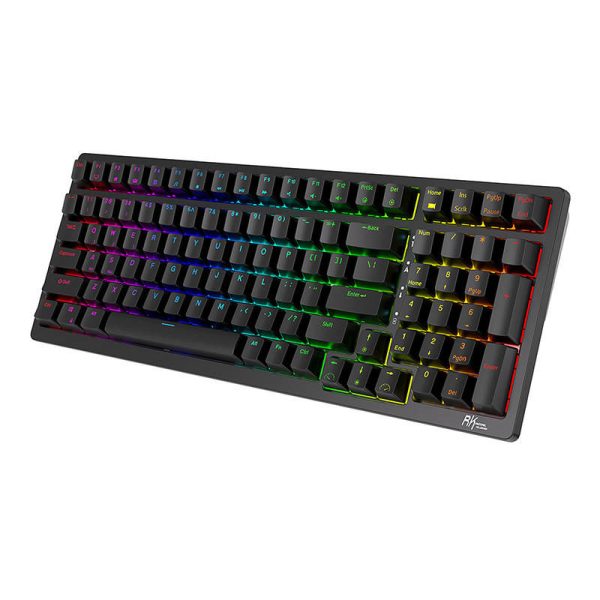 Wireless mechanical keyboard Royal Kludge RK98 RGB, Red switch (black)