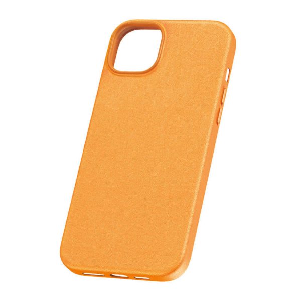 Phone Case for iPhone 15 Plus Baseus Fauxther Series (Orange)