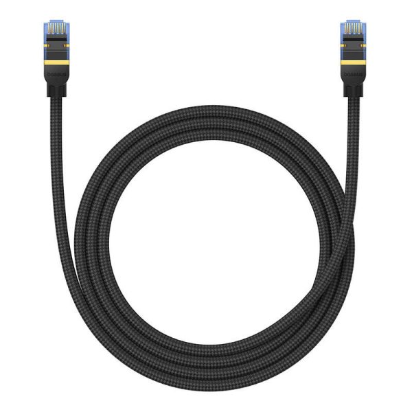 Braided network cable cat.7 Baseus Ethernet RJ45, 10Gbps, 1,5m (black)