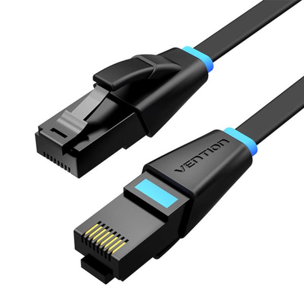 Flat Network Cable UTP CAT6 Vention IBJBN RJ45 Ethernet 1000Mbps 15m Black