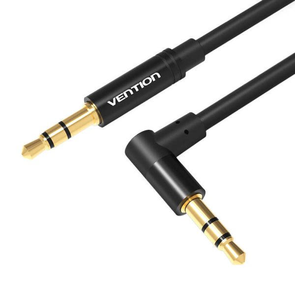 Cable Audio AUX 3.5mm to 90° 3,5mm Vention BAKBG-T  1.5m  Black