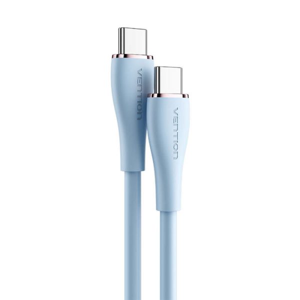 USB-C 2.0 to USB-C Cable Vention TAWSF 1m , PD 100W, Blue Silicone