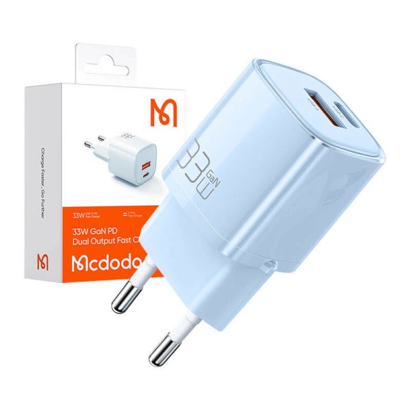 Charger GaN 33W Mcdodo CH-0154 USB-C, USB-A (blue)