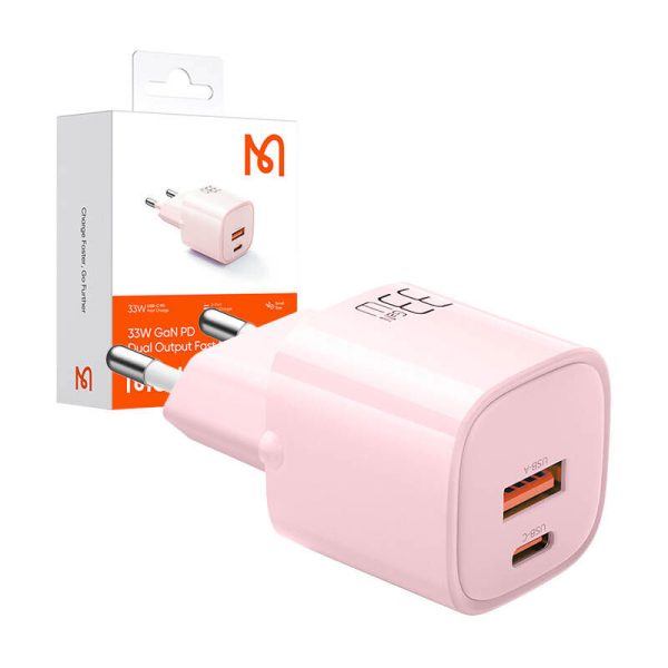 Charger GaN 33W Mcdodo CH-0155 USB-C, USB-A (pink)