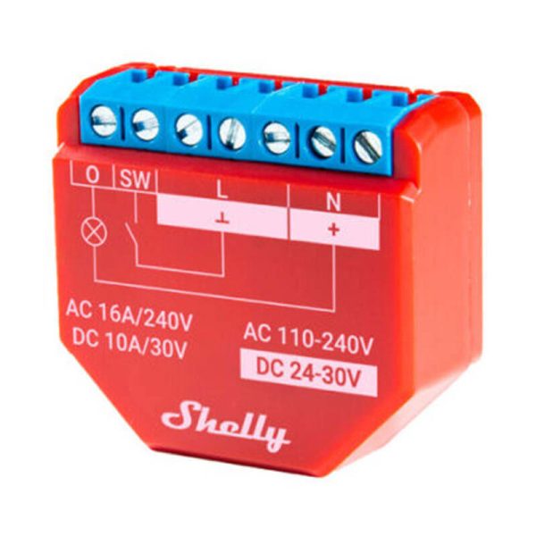 Wi-Fi Smart Relay Shelly Plus 1PM, 1 channel 16A, with power metering