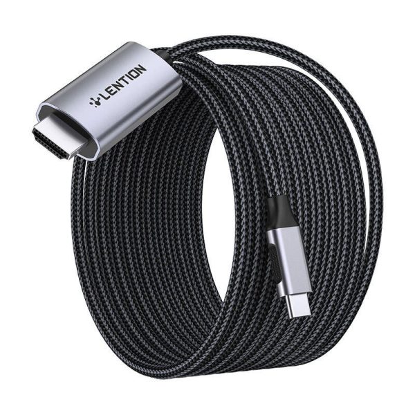 Lention CU707 USB-C to HDMI 2.0 cable, 4K60Hz, 1Gbps, 3m (gray)