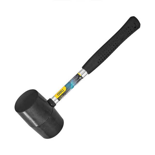 Rubber Hammer Deli Tools EDL5616, 0.5kg (black)