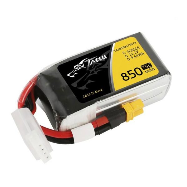 Tattu 850mAh 11.1V 75C 3S1P Battery Connector XT30