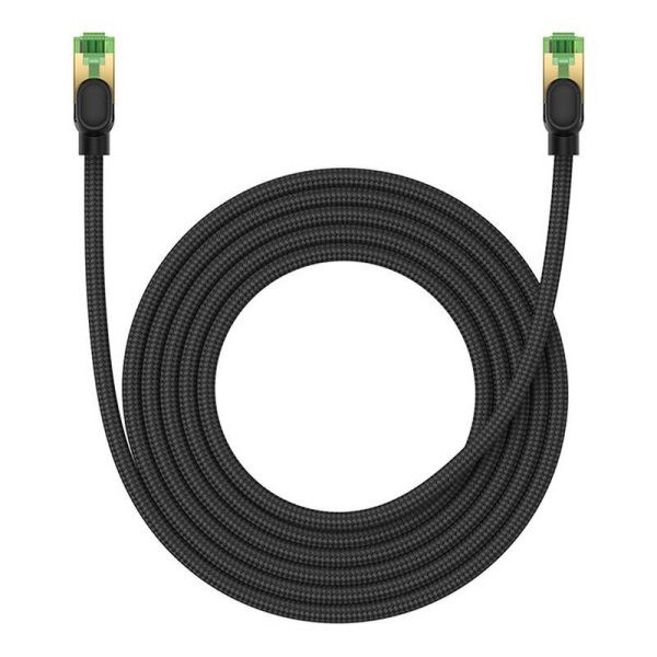 Braided network cable cat.8 Baseus Ethernet RJ45, 40Gbps, 3m (black)