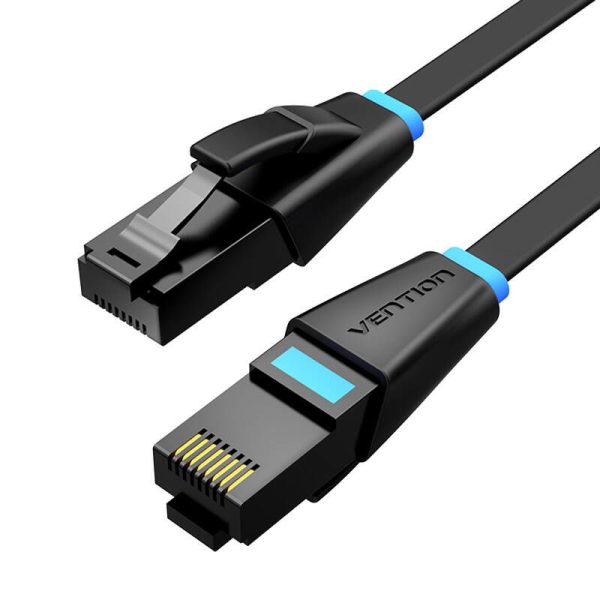 Flat Network Cable UTP CAT6 Vention IBJBX RJ45 Ethernet 1000Mbps 50m Black