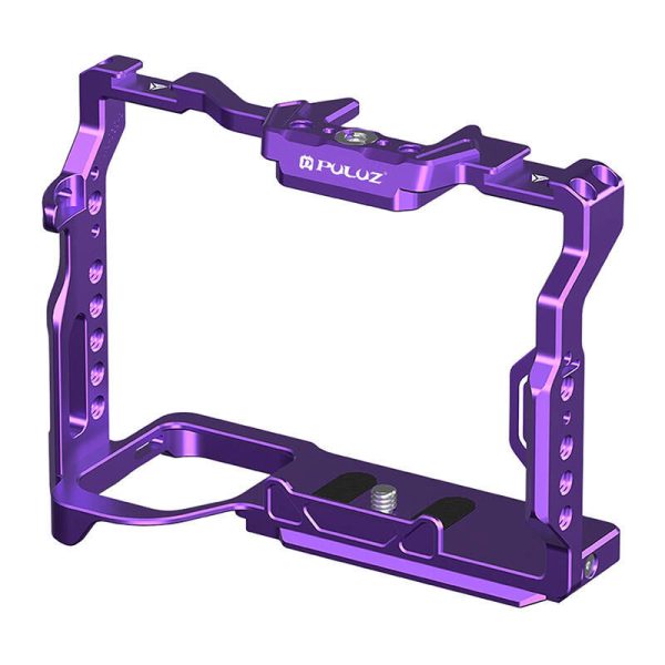 Metal Camera Cage Puluz with Handle For Sony A7R5 / A7M4 (Purple)