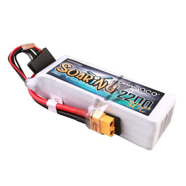 Gens ace G-Tech Soaring 2200mAh 14.8V 30C 4S1P Lipo Battery Pack with XT60 plug