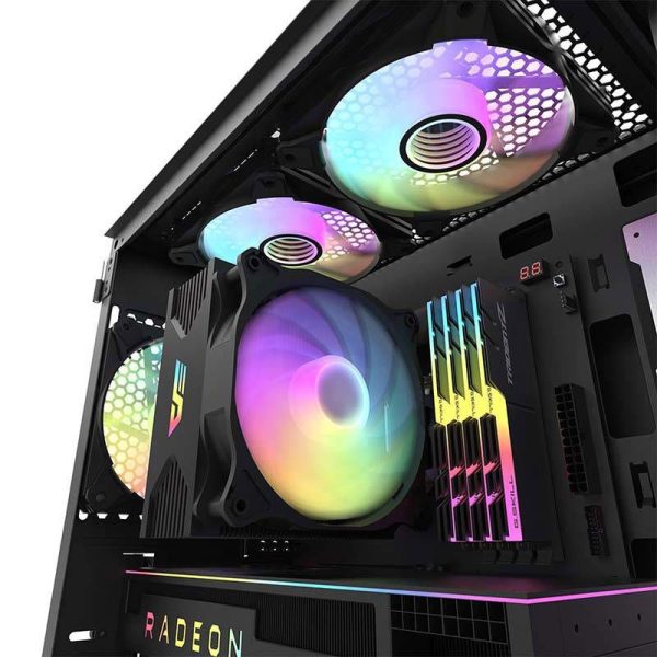 Computer fan set Darkflash INF8 ARGB 5in1 120x120 (black)