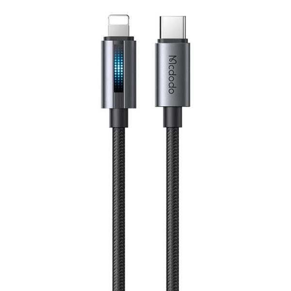 Mcdodo CA-5710 USB-C to Lightning cable with 36W flashing light 1.2m (black)