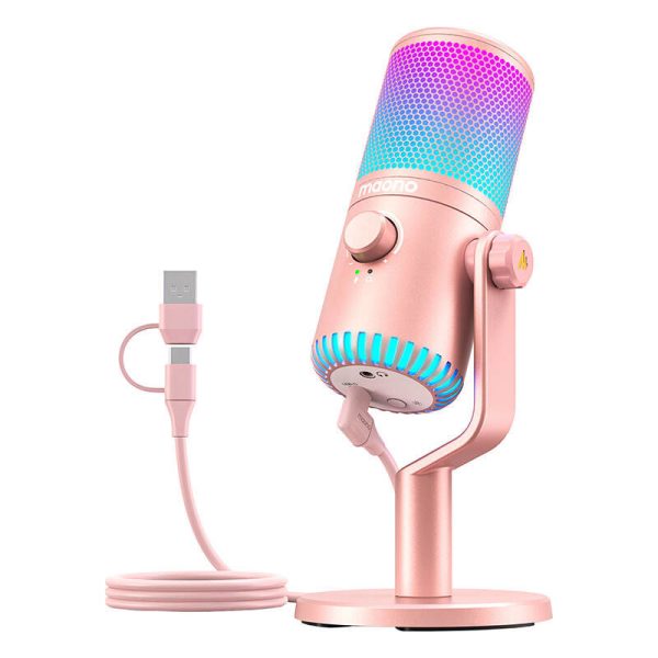 Maono DM30RGB Microphone Pink