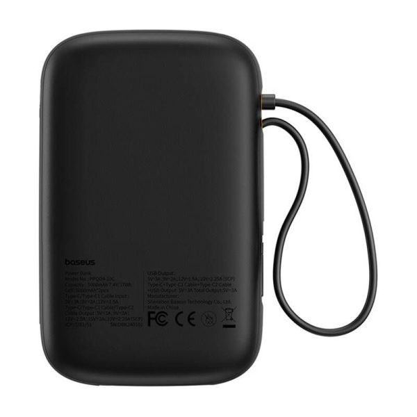 Powerbank Baseus QPow 2 10000mAh 30W 2xUSB-C (black)