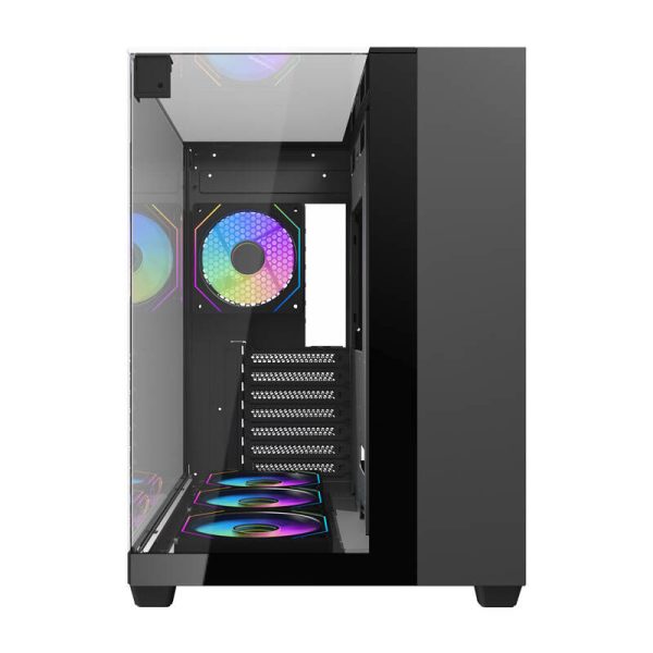 Darkflash TH285 computer case 4 fans (black)