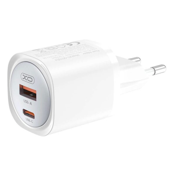 Wall charger XO CE21, 30W, GaN, 1x USB-C, 1x USB-A