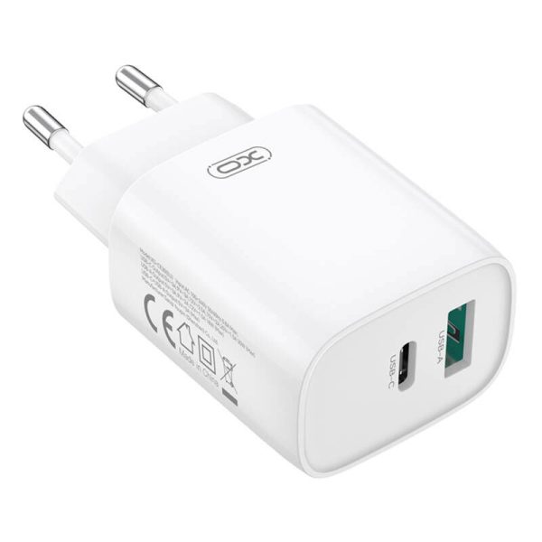 Wall charger XO CE30, 30W, 1x USB-C, 1x USB-A