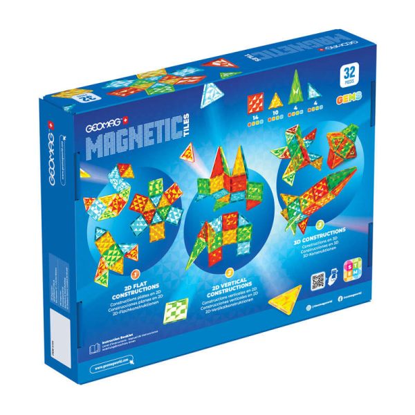 Geomag Gems Rocket 32 magnetic tiles