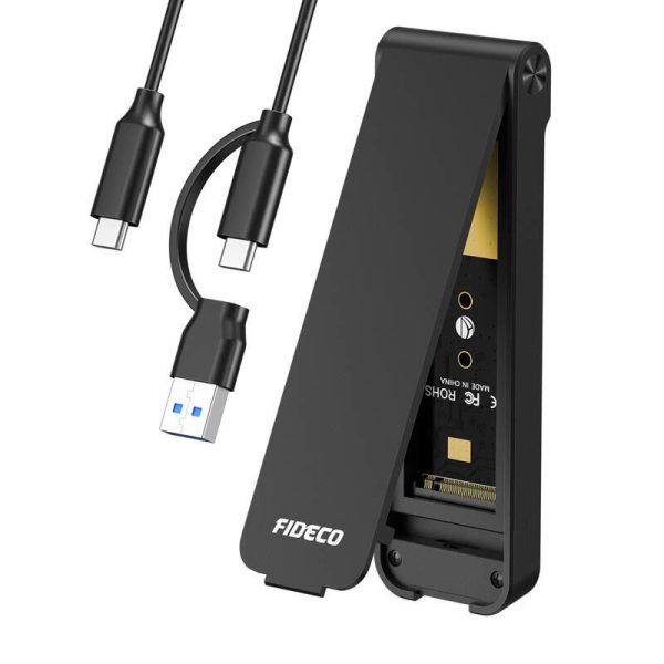 FIDECO M210CP Black M.2 NVMe SSD Enclosure 10Gbps (USB-C/USB 3.2)