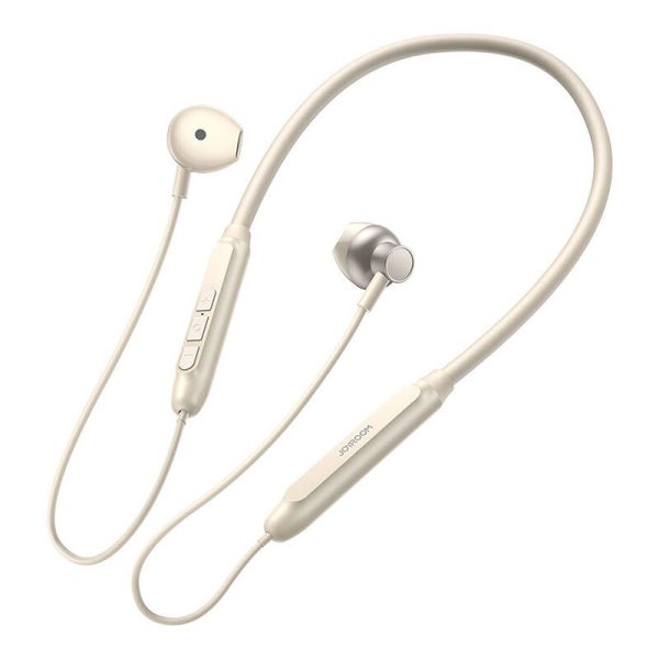 Joyroom JR-D8 wireless neckband headphones (cream white)