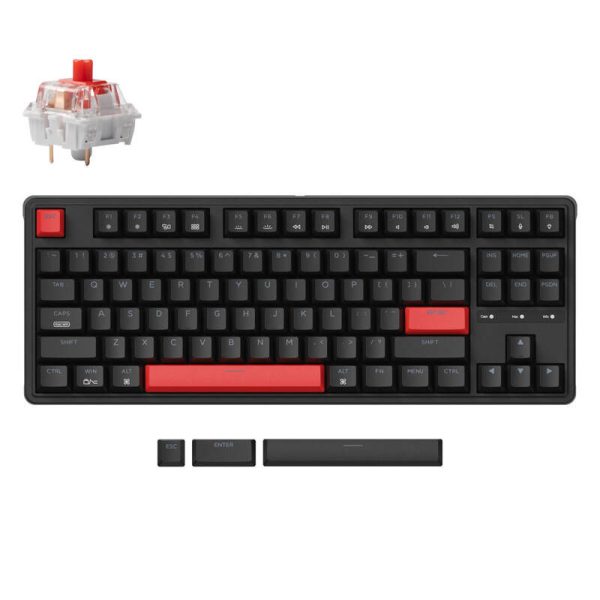 Keychron C3 Pro Red Backlight Red Switch Mechanical Keyboard (black)